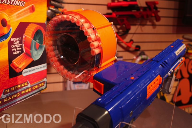 Illustration for article titled Nerf N-Strike Raider CS-35: Lil' Dick Tracy's Automatic Tommy Gun With 35-Dart Drum Magazine